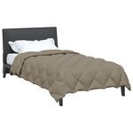 vidaXL Duvet d'hiver Gris clair 200 x 140 cm Microfibre