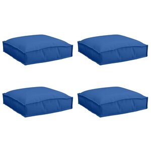 vidaXL Coussin 4 Pièces Bleu royal 40 x 40 x 8 cm Tissu Oxford