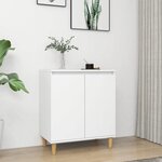 vidaXL Buffet avec pieds en bois massif blanc bois d'ingénierie