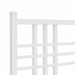 vidaXL Tête de lit métal blanc 100 cm