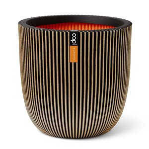 Capi Jardinière Groove 43x41 cm noir et doré