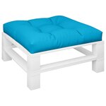 vidaXL Coussin de palette bleu 80x80x12 cm tissu