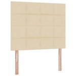 vidaXL Lit avec rangement et matelas Crème 120 x 200 cm Polyester