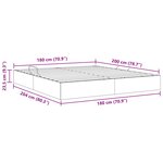vidaXL Cadre de lit ottoman Gris clair 180 x 200 cm Velours