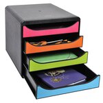 Exacompta Set de tiroirs de bureau Big-Box Harlequin avec 4 tiroirs