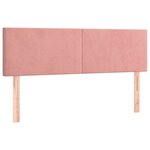 vidaXL Sommier à lattes de lit avec matelas Rose 140x200 cm Velours