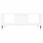 vidaXL Table basse Blanc 90x50x36 5 cm Bois d'ingénierie