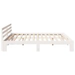 vidaXL Cadre de lit Blanc 180 x 200 cm Bois de pin massif