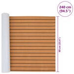 vidaXL Tapis de bateau Marron et noir 240 x 90 cm EVA