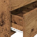 vidaXL Table de chevet avec 2 tiroirs en bois ancien 40 x 36 5 x 62 cm