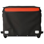 vidaXL Remorque de vélo noir et orange 45 kg fer