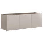 vidaXL Jardinière rouillé 120x40x40 cm acier inoxydable