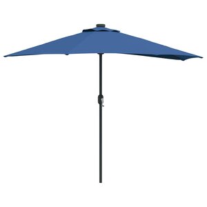 vidaXL Parasol de jardin Azur 294 x 150 x 224 cm Polyester et Acier