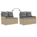 vidaXL Sofa de jardin avec accoudoirs et sofa d'angle 2 Pièce Rotin PE