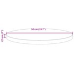 vidaXL Dessus de table rond cire marron Ø50x2 5 cm bois de pin massif