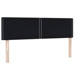 vidaXL Sommier à lattes de lit avec matelas noir 160x220 cm velours
