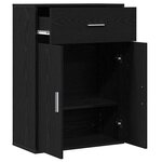 vidaXL Buffet avec tiroir Chêne noir 79 x 38 x 80 cm Bois d'ingénierie