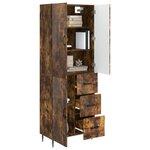 vidaXL Ensemble de Meubles 2 Pièces Chêne fumé 66 x 34 5 x 89 5 cm