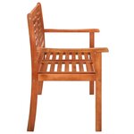 Vidaxl banc de jardin 2 places avec coussin 120 cm bois d'eucalyptus