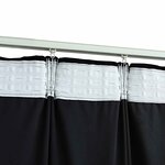 vidaXL Rideau occultant avec crochets Velours Noir 290x245 cm