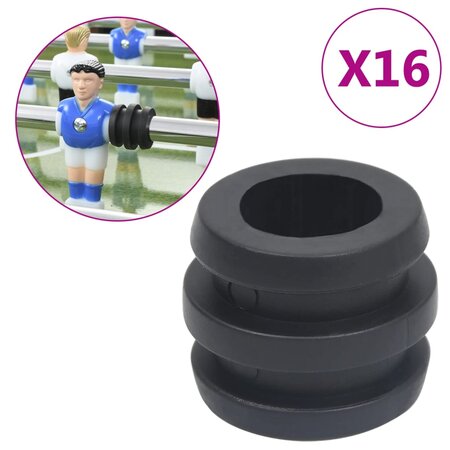 vidaXL Butées de tige de baby-foot pour tige de 15 9/16 mm 16 Pièces