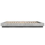 vidaXL Cadre de lit gris béton 150x200 cm bois d'ingénierie