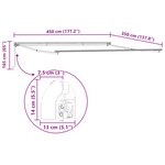 vidaXL Auvents manuels rétractables Rouge 450x350 cm