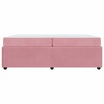 vidaXL Cadre de lit avec matelas Rose 200 x 200 cm Velours