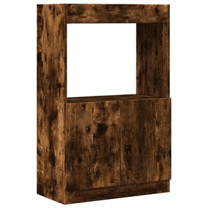 vidaXL Buffet haut chêne fumé 63x33x100 cm bois d'ingénierie