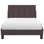 vidaXL Lit avec matelas Hanko marron foncé 100x200 cm tissu