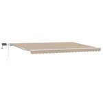 Store rétractable manuel vidaXL avec LED beige 500x300 cm