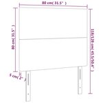 vidaXL Tête de lit blanche 80 x 5 x 118/128 cm similicuir