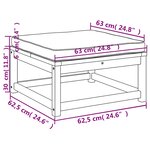 vidaXL Repose-pied de jardin avec coussins bois massif d'acacia