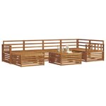 vidaXL Ensemble de canapés d'extérieur 7 Pièces Naturel