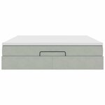 VidaXL Cadre de lit ottoman avec matelas gris clair 180x200 cm velours