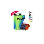 Compatible Canon PGI525/CL526 Pack de 25 cartouches Noir et couleurs