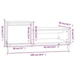 vidaXL Table basse Noir 100x50x45 cm Bois d'ingénierie