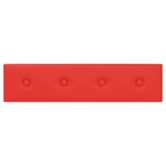 vidaXL Panneaux muraux 12 Pièces Rouge 60x15 cm Similicuir 1 08 m²