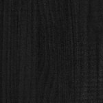 Vidaxl cadre de lit noir bois massif 90x190 cm simple