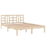 vidaXL Cadre de lit bois massif 150x200 cm très grand