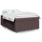 vidaXL Sommier à lattes de lit avec matelas Marron foncé 140x200 cm