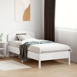 vidaXL Tête de lit blanc 75 cm bois massif de pin