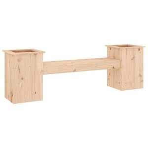 vidaXL Banc avec jardinières 184 5x39 5x56 5 cm bois massif de pin