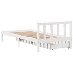 vidaXL Cadre de lit sans matelas blanc 90x200 cm bois de pin massif