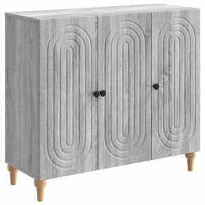 vidaXL Buffet Sonoma gris 89 x 34 5 x 80 cm Bois d'ingénierie