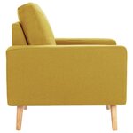 vidaXL Ensemble de canapés 2 Pièces Tissu Jaune