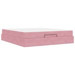 vidaXL Cadre de lit avec matelas avec matelas 2 Pièces Rose Velours