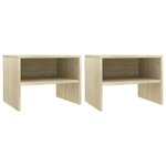 vidaXL Tables de chevet 2 Pièces Chêne sonoma 40x30x30 cm Bois ingénierie