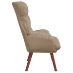 Fauteuil relaxant vidaXL en cuir synthétique cappuccino