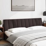 vidaXL Coussin de tête de lit marron foncé 200 cm tissu